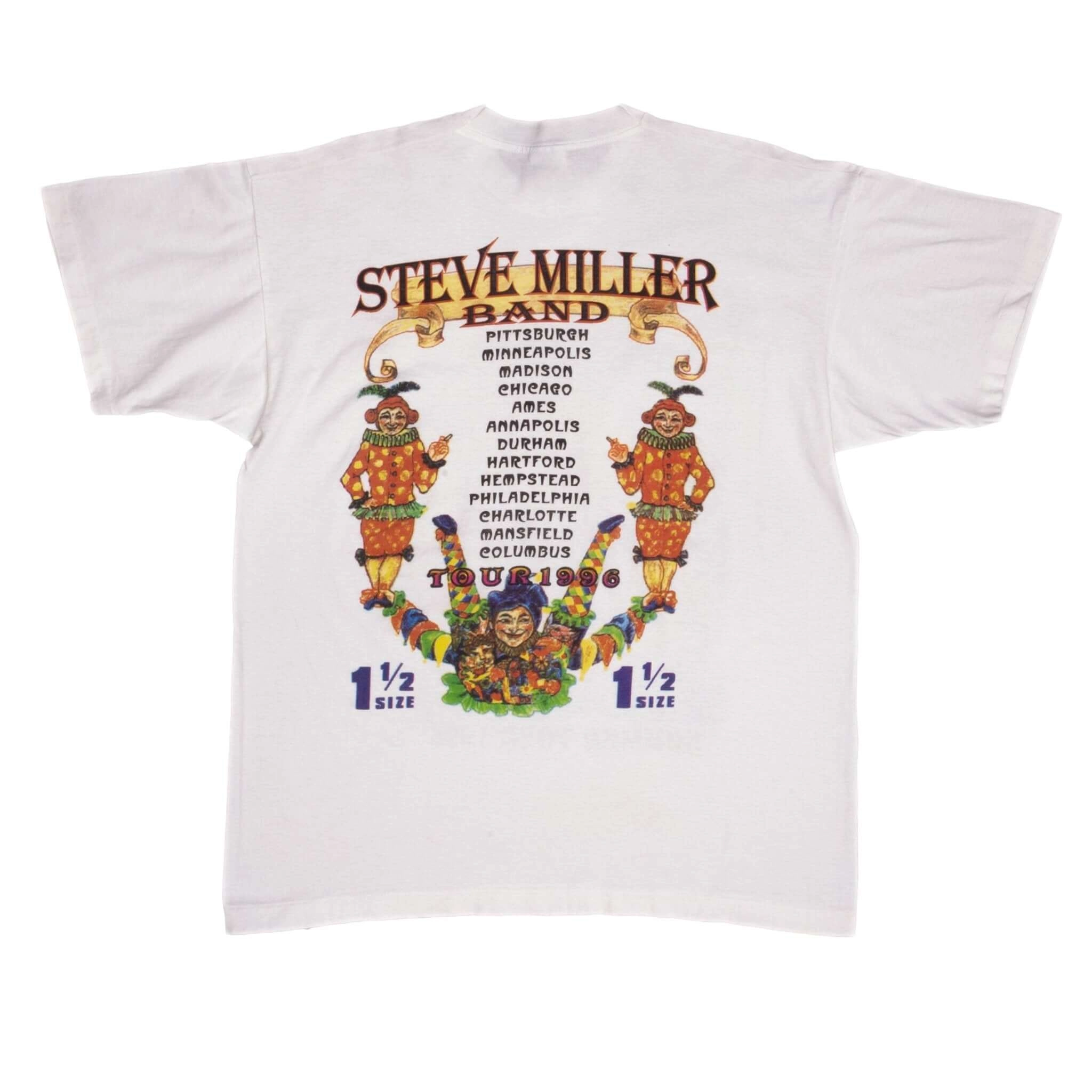VINTAGE STEVE MILLER BAND SUMMER TOUR 1996 TEE SHIRT SIZE LARGE