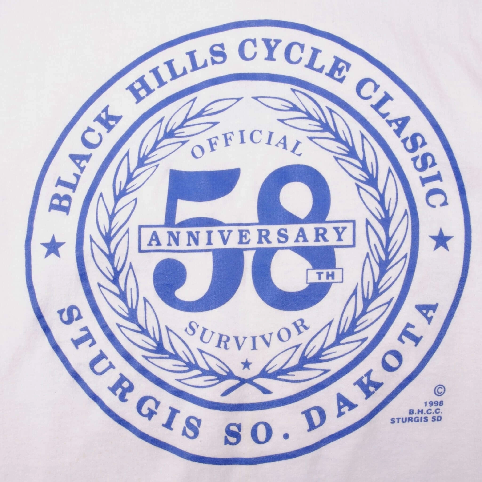VINTAGE STURGIS BLACK HILLS RALLY TEE SHIRT 1998 SIZE MEDIUM MADE IN USA