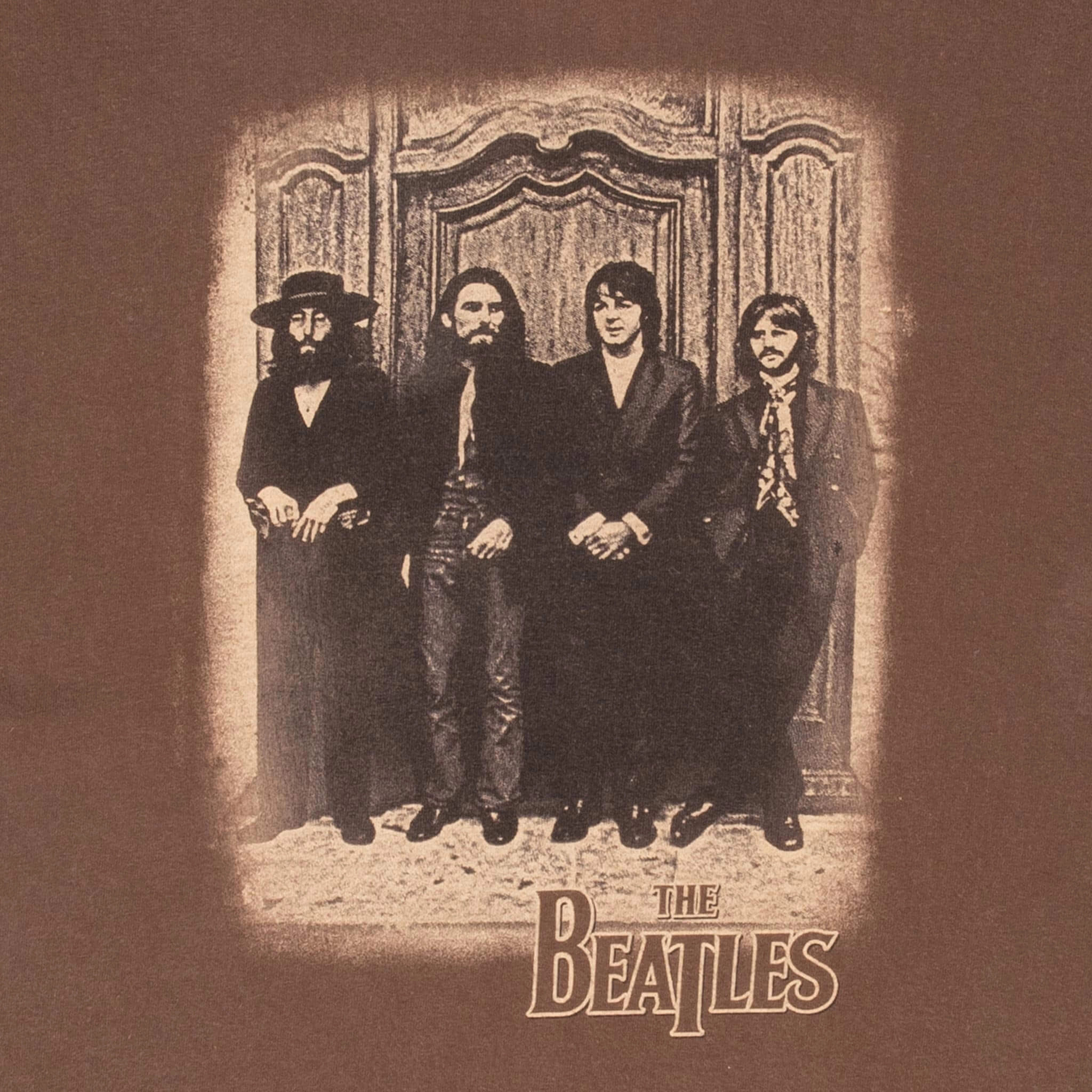 VINTAGE THE BEATLES 2006 BROWN TEE SHIRT XL