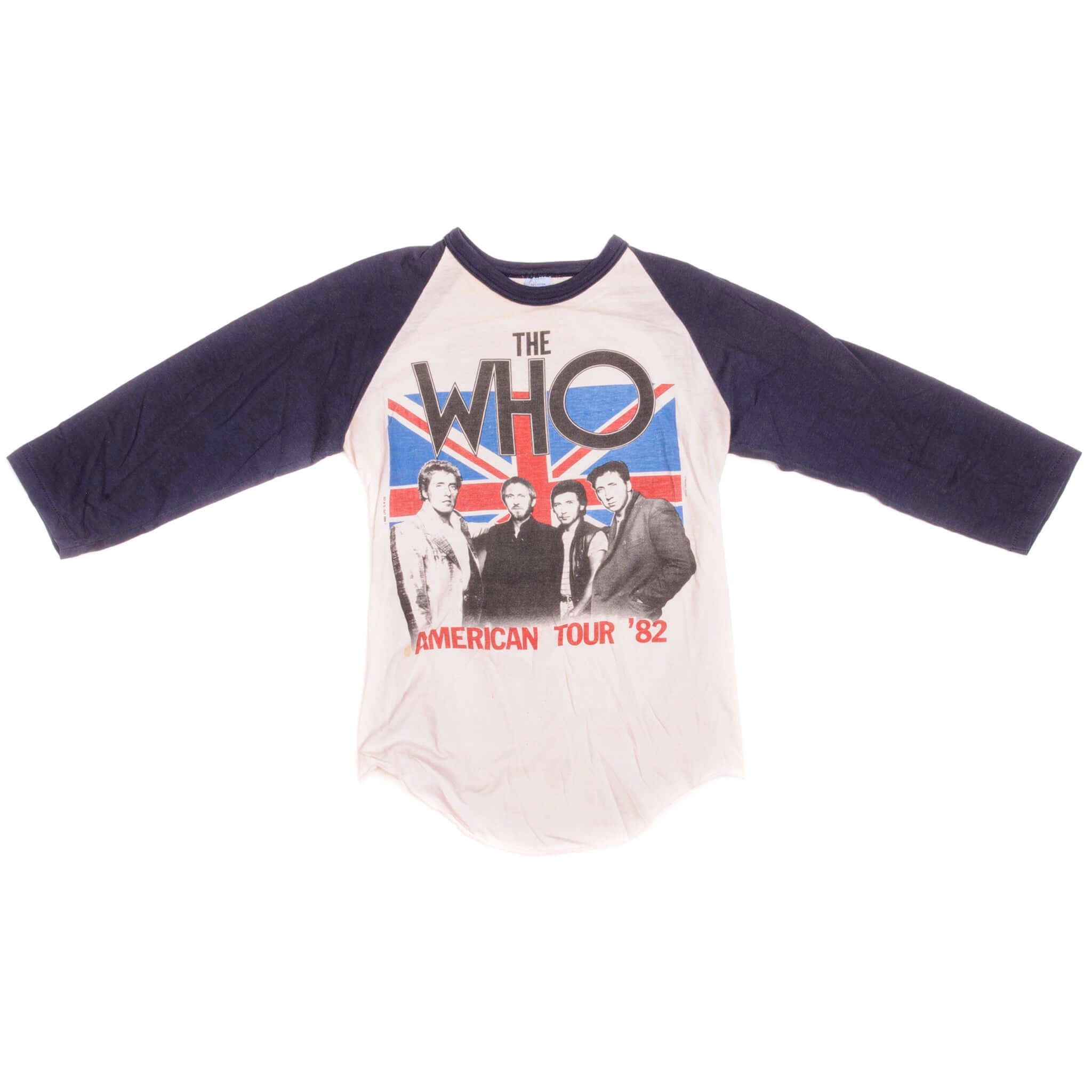 VINTAGE THE WHO AMERICAN TOUR RAGLAN TEE SHIRT 1982 SIZE SMALL MADE IN USA