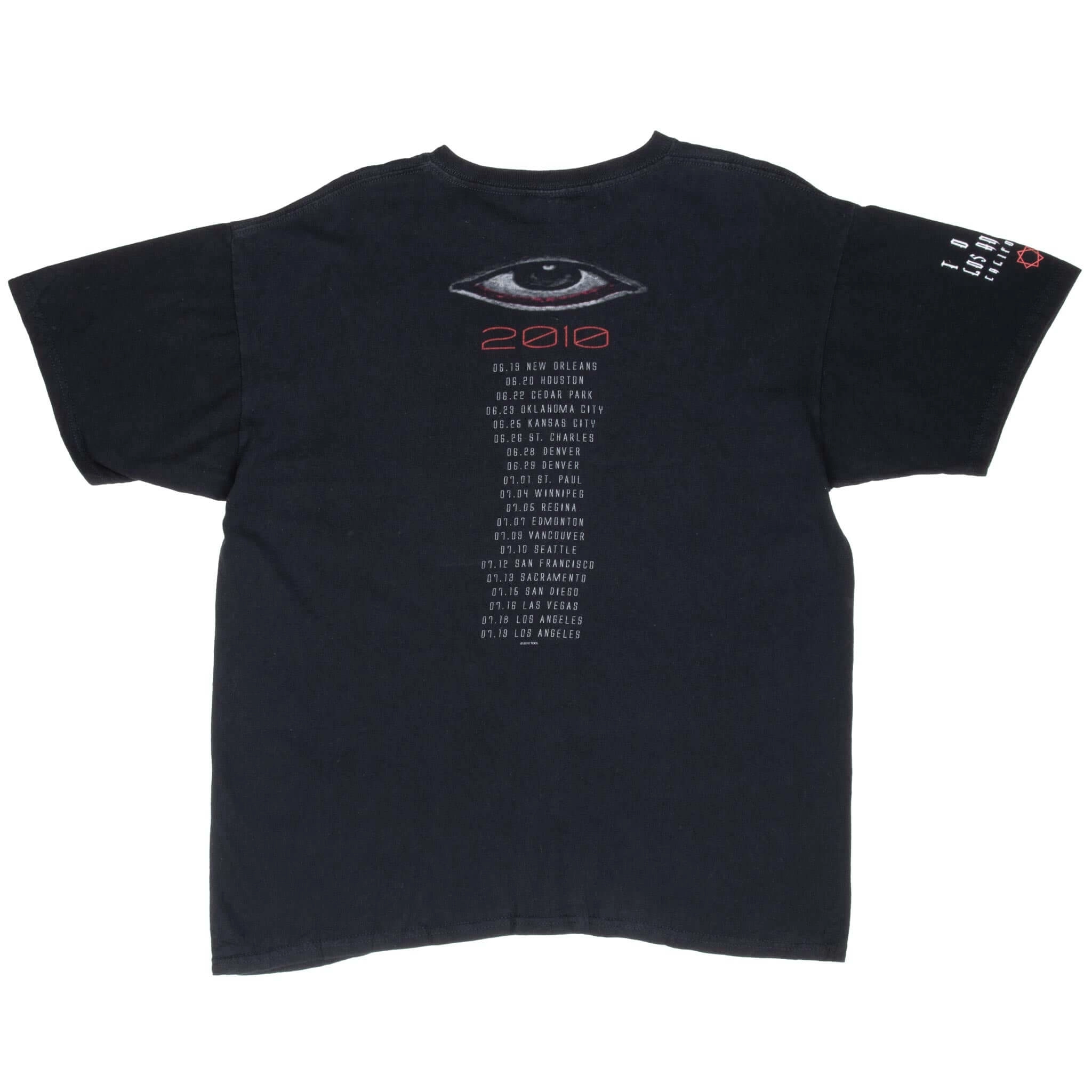 VINTAGE TOOL 2010 TOUR LOS ANGELES TEE SHIRT LARGE