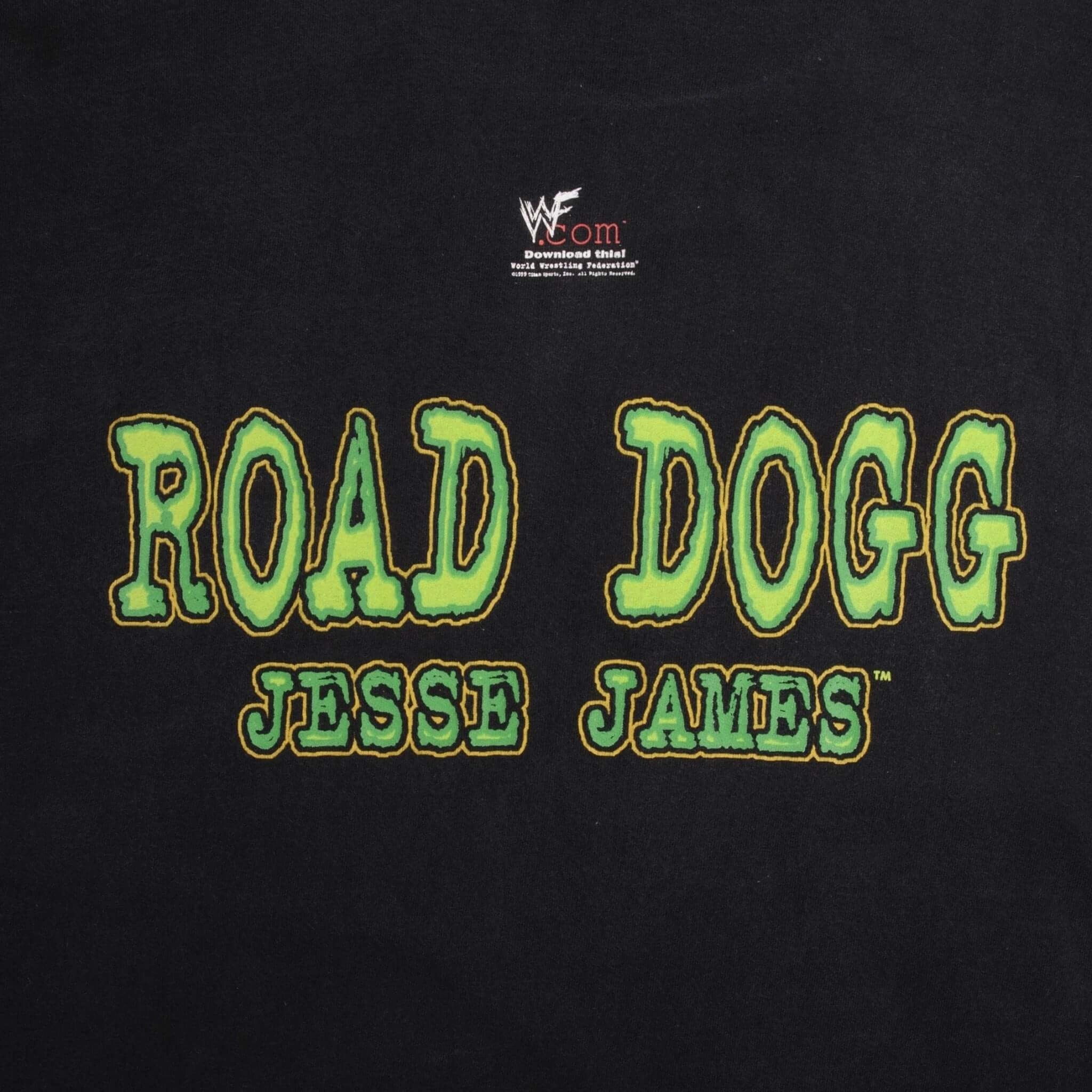 VINTAGE WWF ROAD DOGG JESSE JAMES WRESTLING TEE SHIRT 1999 SIZE XL