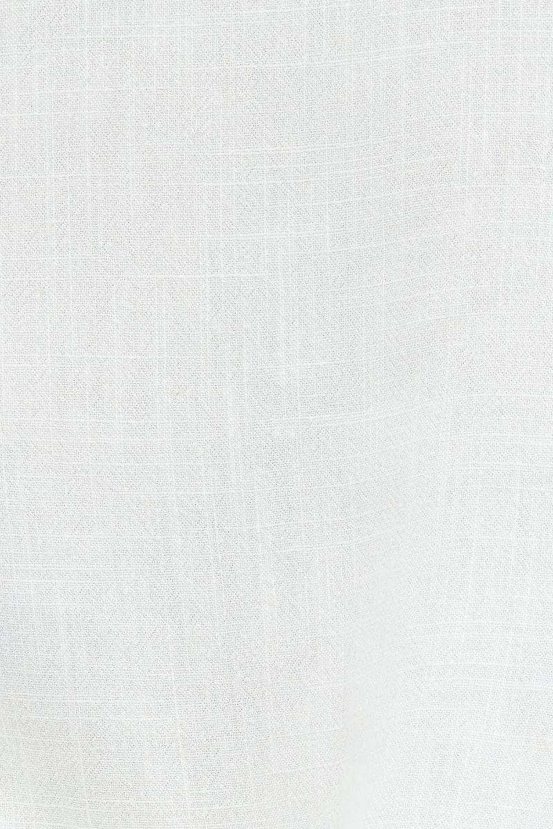 White Peplum Top Short Sleeve