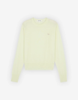 Women's Baby Fox Patch Regular Jumper Medium Lemonade