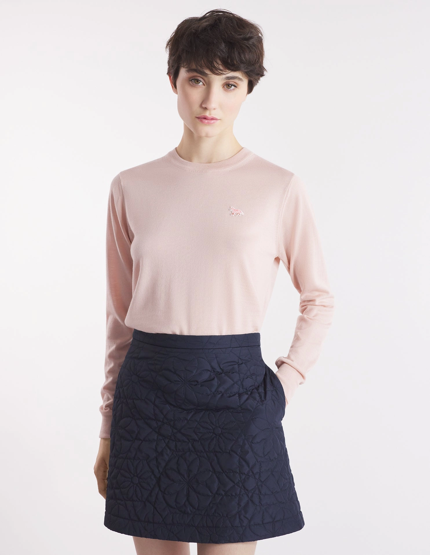 Women's Baby Fox Patch Regular Jumper Pasture Rose