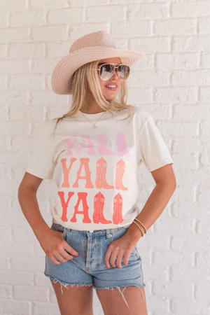 Y'all Ivory Graphic Tee